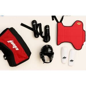 Martial Arts Sparring Gear Set + Dojo Bag – Never Used